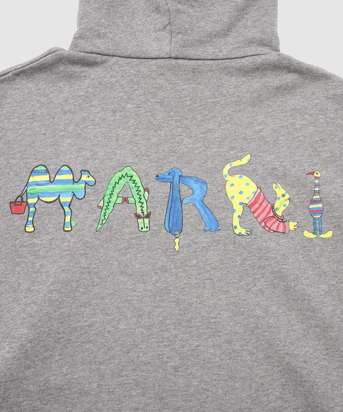 MARNI（マルニ）の「ALPHABET PRINTED / スウェットパーカー（パーカー・メンズ・ライトグレー・48(L)）」の5枚目の写真