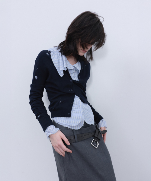 LCDC TM(エルシーディーシーティーエム)の「DISTRESSED CARDIGAN (NAVY)(カーディガン/ボレロ・レディース・その他・SMALL/MEDIUM)」の11枚目の写真