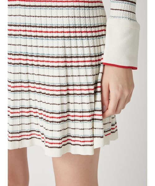 LILY BROWN（リリーブラウン）の「ロゴ刺繍ポロニットミニワンピース（ワンピース・レディース・ネイビー/その他/アイボリー・F）」の11枚目の写真