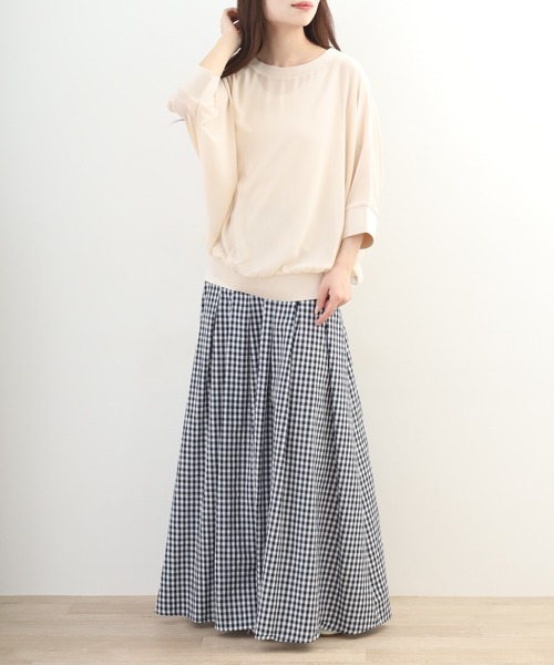 OMNES(オムネス)の「シアードルマン レイヤード5分袖プルオーバー(Tシャツ/カットソー・レディース・ナチュラル・FREE)」の8枚目の写真