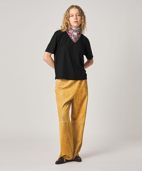 Steven Alan(スティーブンアラン)の「<Steven Alan>ウール ジャージー Tシャツ(Tシャツ/カットソー・レディース・オフホワイト/ブラック/モカ・FREE)」の9枚目の写真