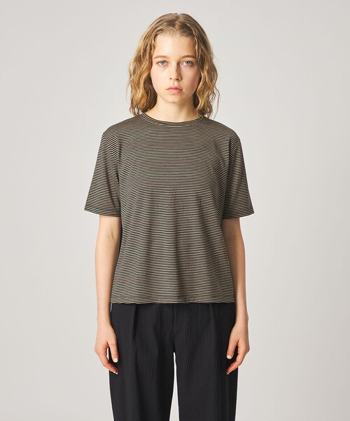 Steven Alan(スティーブンアラン)の「<Steven Alan>ウール ジャージー Tシャツ(Tシャツ/カットソー・レディース・オフホワイト/ブラック/モカ・FREE)」の12枚目の写真