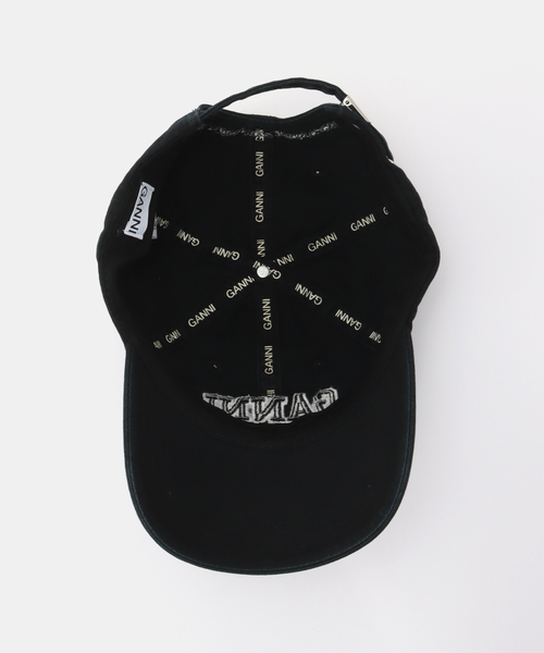 GANNI（ガニー）の「GANNI / ガニー Washed Cotton Canvas Cap  Emb（キャップ・レディース・ブラック・FREE）」の8枚目の写真