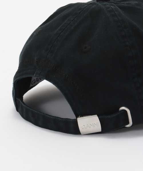 GANNI（ガニー）の「GANNI / ガニー Washed Cotton Canvas Cap  Emb（キャップ・レディース・ブラック・FREE）」の9枚目の写真