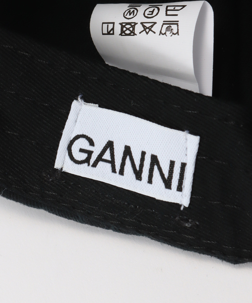 GANNI（ガニー）の「GANNI / ガニー Washed Cotton Canvas Cap  Emb（キャップ・レディース・ブラック・FREE）」の10枚目の写真