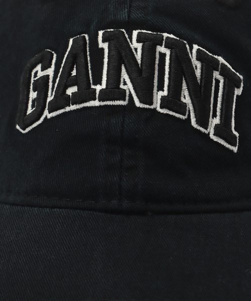 GANNI（ガニー）の「GANNI / ガニー Washed Cotton Canvas Cap  Emb（キャップ・レディース・ブラック・FREE）」の12枚目の写真