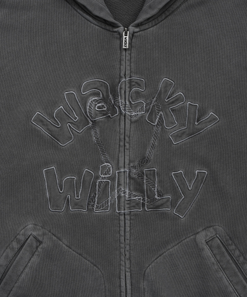 Wacky WiLLy(ワッキーウィリー)の「ピグメントビンテージフードジップアップチャコール(パーカー・レディース・その他・SMALL/MEDIUM/LARGE/X-LARGE)」の12枚目の写真