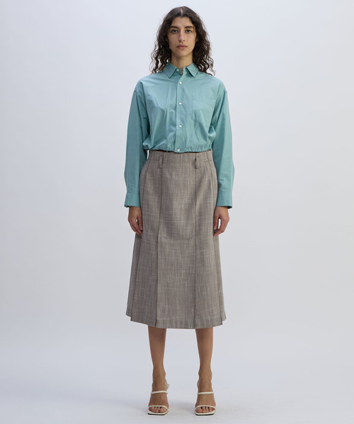 CURRENTAGE(カレンテージ)の「Original Textile Skirt(スカート・レディース・ベージュ/ブルー・1/2)」の8枚目の写真