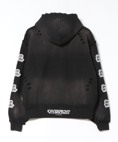 over print(オーバープリント)の「overprint/オーバープリント/PATCH Hoodie 7th Anniversary(パーカー・レディース・ブラック・XL/S/L/M)」の2枚目の写真