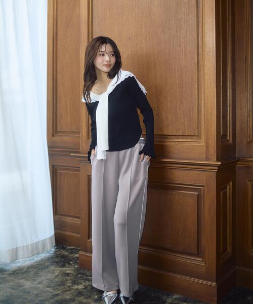 a/mie(アミー)の「<a/mie>トラックパンツ / 1216139304(その他パンツ・レディース・ネイビー/ベージュ・P/S/MEDIUM/SMALL)」の7枚目の写真