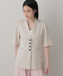 A part by | フィットノーカラーSSジャケット/(ノーカラージャケット)