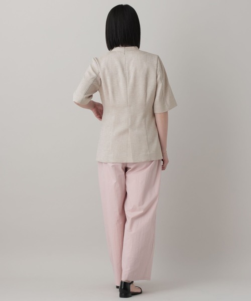 A part by（アパートバイ）の「フィットノーカラーSSジャケット/（ノーカラージャケット・レディース・ベージュ/ブラック・FREE）」の17枚目の写真