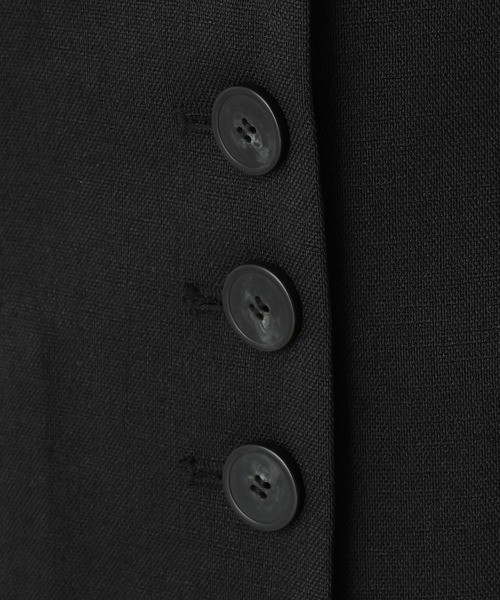 A part by（アパートバイ）の「フィットノーカラーSSジャケット/（ノーカラージャケット・レディース・ベージュ/ブラック・FREE）」の12枚目の写真