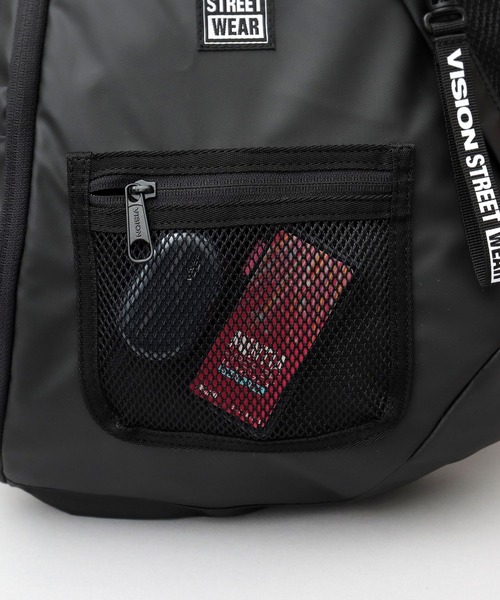 VISION STREET WEAR(ヴィジョンストリートウェア)の「大容量 ポリウレタンコーティング 600Dポリエステル 2層式 スリングバッグ ワンショルダーバッグ(ボディバッグ/ウエストポーチ・メンズ・ブラック・FREE)」の9枚目の写真