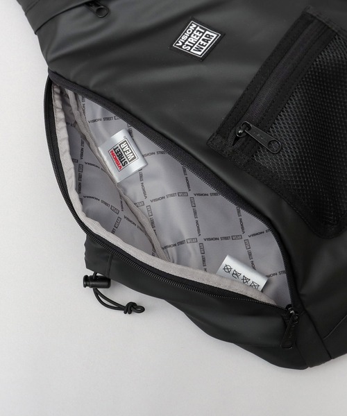 VISION STREET WEAR(ヴィジョンストリートウェア)の「大容量 ポリウレタンコーティング 600Dポリエステル 2層式 スリングバッグ ワンショルダーバッグ(ボディバッグ/ウエストポーチ・メンズ・ブラック・FREE)」の10枚目の写真