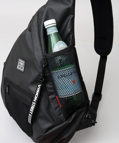 VISION STREET WEAR(ヴィジョンストリートウェア)の「大容量 ポリウレタンコーティング 600Dポリエステル 2層式 スリングバッグ ワンショルダーバッグ(ボディバッグ/ウエストポーチ・メンズ・ブラック・FREE)」の12枚目の写真