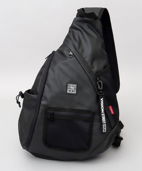 VISION STREET WEAR(ヴィジョンストリートウェア)の「大容量 ポリウレタンコーティング 600Dポリエステル 2層式 スリングバッグ ワンショルダーバッグ(ボディバッグ/ウエストポーチ・メンズ・ブラック・FREE)」の21枚目の写真