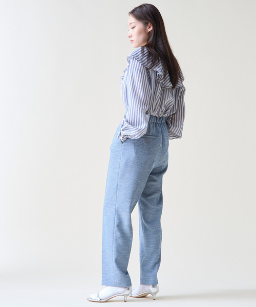 Tiara（ティアラ）の「フリルギャザーブラウス（シャツ/ブラウス・レディース・サックスブルー/ホワイト/ネイビー・FREE）」の12枚目の写真