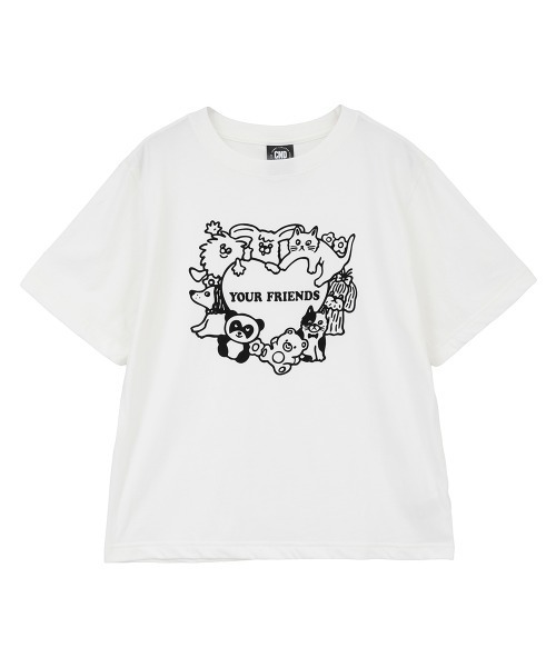 Candy Stripper（キャンディストリッパー）の「YOUR FRIENDS Tシャツ（Tシャツ/カットソー・レディース・オフホワイト/ピンク/チャコール・M/L/XL）」の2枚目の写真