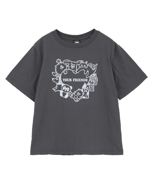 Candy Stripper（キャンディストリッパー）の「YOUR FRIENDS Tシャツ（Tシャツ/カットソー・レディース・オフホワイト/ピンク/チャコール・M/L/XL）」の3枚目の写真