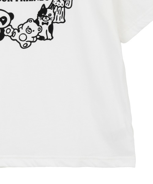 Candy Stripper（キャンディストリッパー）の「YOUR FRIENDS Tシャツ（Tシャツ/カットソー・レディース・オフホワイト/ピンク/チャコール・M/L/XL）」の7枚目の写真