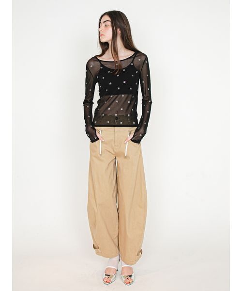 SORIN(ソリン )の「S Motif Sheer Top/Sモチーフ シアートップ(Tシャツ/カットソー・レディース・ブラック/サックスブルー/オフホワイト・38)」の21枚目の写真