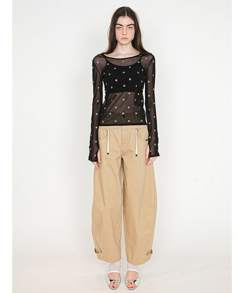 SORIN(ソリン )の「S Motif Sheer Top/Sモチーフ シアートップ(Tシャツ/カットソー・レディース・ブラック/サックスブルー/オフホワイト・38)」の16枚目の写真
