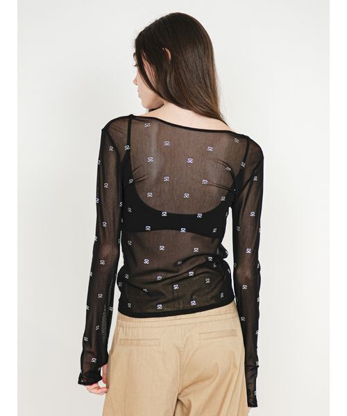 SORIN(ソリン )の「S Motif Sheer Top/Sモチーフ シアートップ(Tシャツ/カットソー・レディース・ブラック/サックスブルー/オフホワイト・38)」の15枚目の写真