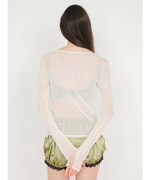 SORIN(ソリン )の「S Motif Sheer Top/Sモチーフ シアートップ(Tシャツ/カットソー・レディース・ブラック/サックスブルー/オフホワイト・38)」の11枚目の写真
