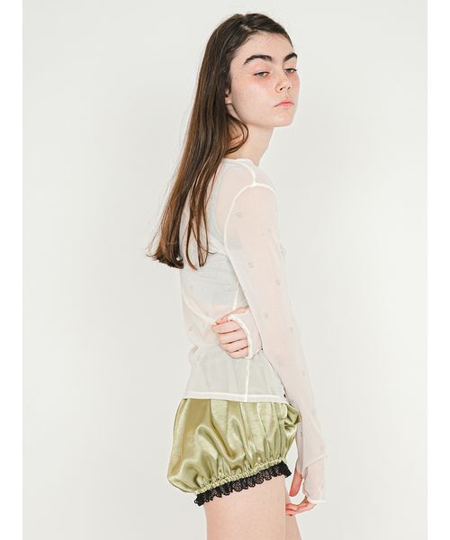 SORIN(ソリン )の「S Motif Sheer Top/Sモチーフ シアートップ(Tシャツ/カットソー・レディース・ブラック/サックスブルー/オフホワイト・38)」の10枚目の写真
