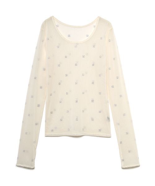 SORIN(ソリン )の「S Motif Sheer Top/Sモチーフ シアートップ(Tシャツ/カットソー・レディース・ブラック/サックスブルー/オフホワイト・38)」の8枚目の写真