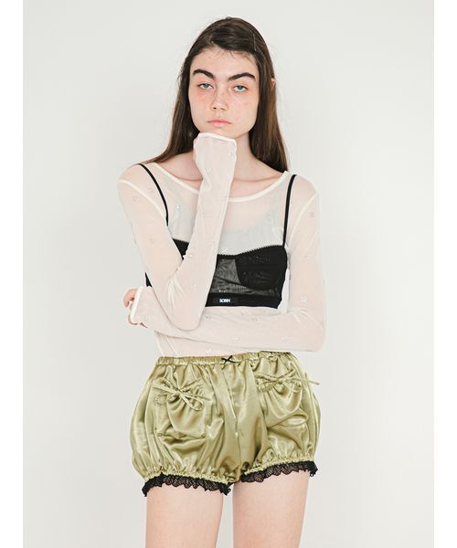 SORIN(ソリン )の「S Motif Sheer Top/Sモチーフ シアートップ(Tシャツ/カットソー・レディース・ブラック/サックスブルー/オフホワイト・38)」の6枚目の写真