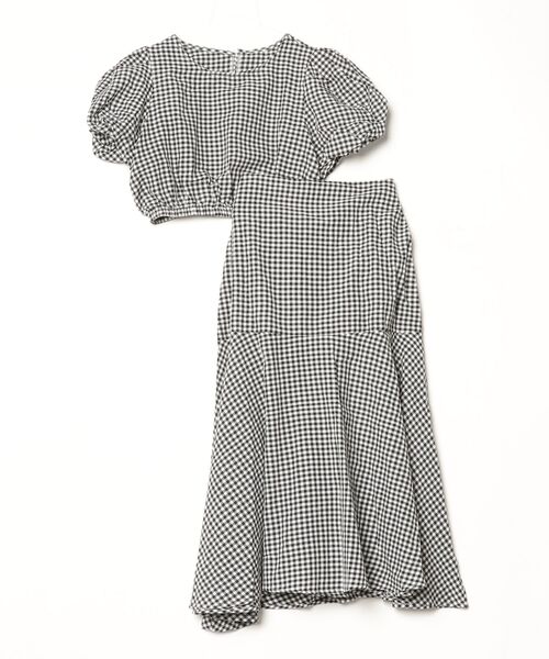 FREE STYLISTS(フリー スタイリスト)の「YUGA_YGMC Korean style Checkered top and ruffle skirt set(ワンピース・レディース・ブラック/ブルー・FREE)」の14枚目の写真