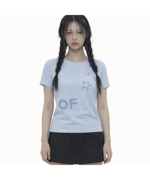GRAVER（グレーバー）の「[ウーマン]スリム半袖Tシャツ_3カラー（Tシャツ/カットソー・レディース・ホワイト/スカイブルー/ブラック・ONE SIZE）」の3枚目の写真