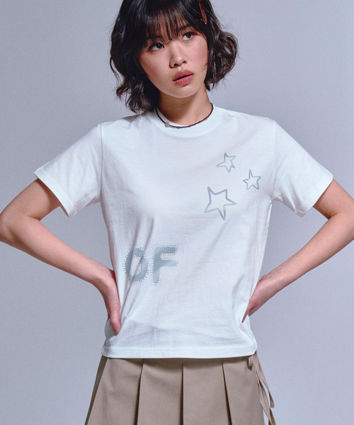 GRAVER（グレーバー）の「[ウーマン]スリム半袖Tシャツ_3カラー（Tシャツ/カットソー・レディース・ホワイト/スカイブルー/ブラック・ONE SIZE）」の16枚目の写真
