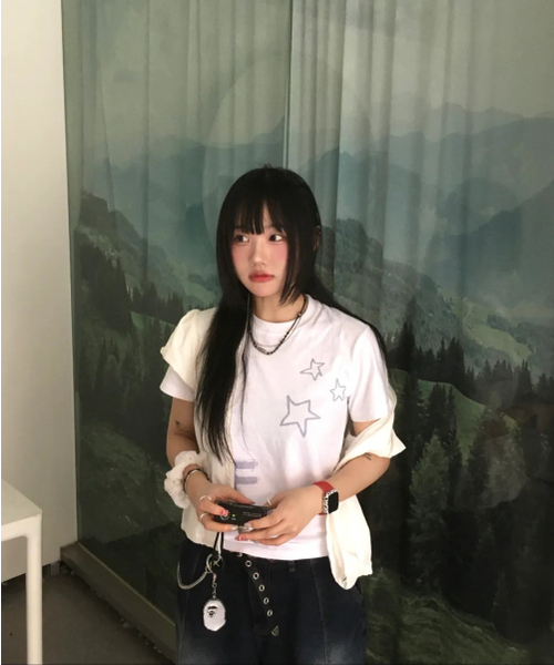 GRAVER（グレーバー）の「[ウーマン]スリム半袖Tシャツ_3カラー（Tシャツ/カットソー・レディース・ホワイト/スカイブルー/ブラック・ONE SIZE）」の17枚目の写真