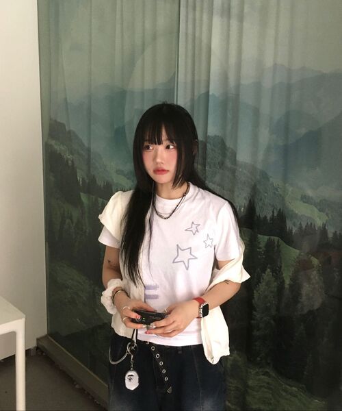 GRAVER（グレーバー）の「[ウーマン]スリム半袖Tシャツ_3カラー（Tシャツ/カットソー・レディース・ホワイト/スカイブルー/ブラック・ONE SIZE）」の19枚目の写真
