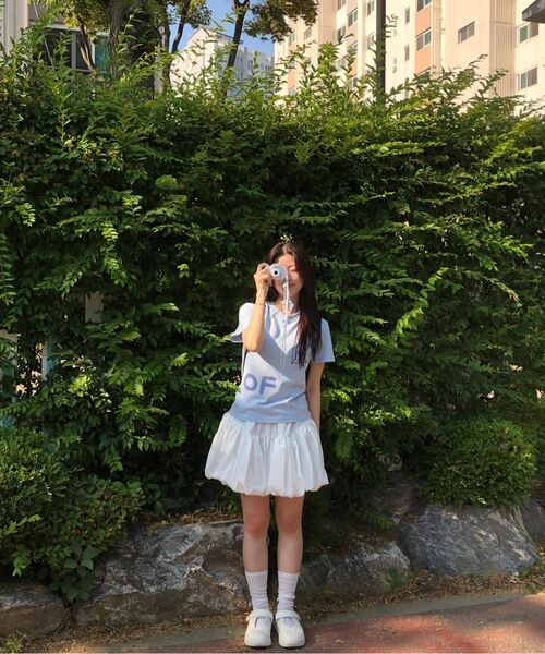 GRAVER（グレーバー）の「[ウーマン]スリム半袖Tシャツ_3カラー（Tシャツ/カットソー・レディース・ホワイト/スカイブルー/ブラック・ONE SIZE）」の20枚目の写真