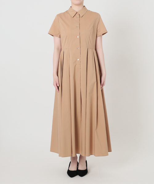 La TOTALITE(ラトータリテ)の「【洗える】タックシャツワンピース(ワンピース・レディース・キャメル/ネイビー・36/38)」の14枚目の写真