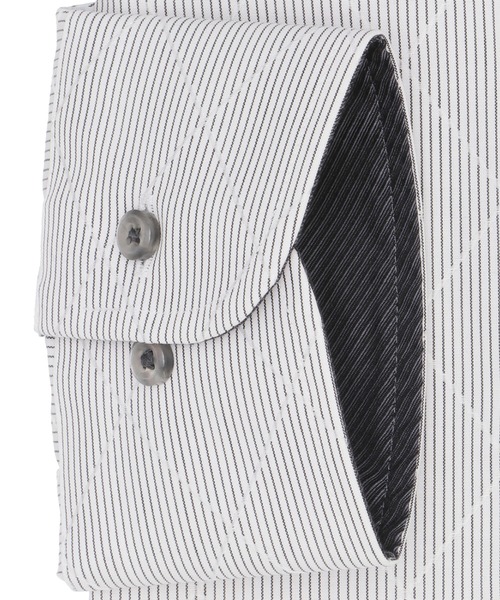 TOKYO SHIRTS(トウキョウシャツ)の「形態安定ノンアイロン ボタンダウン 長袖ビジネスワイシャツ(大きいサイズ・長いサイズ)(ビジネスシャツ・メンズ・グレー・首回り39cm-裄丈88cm/首回り41cm-裄丈90cm/首回り42cm-裄丈90cm/首回り43cm-裄丈90cm/首回り45cm-裄丈82cm/首回り45cm-裄丈86cm/首回り45cm-裄丈90cm/首回り47cm-裄丈86cm/首回り47cm-裄丈90cm)」の3枚目の写真