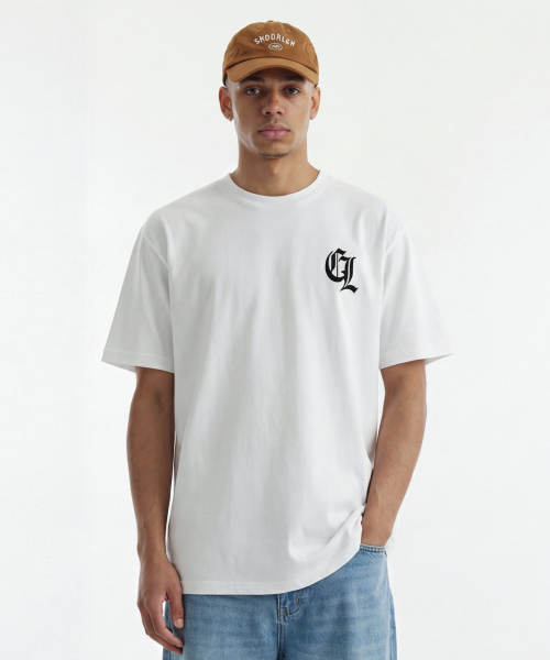CREAM SODA LAB(クリームソーダラボ)の「フロントスモールロゴオールドシエル半袖Tシャツホワイト(Tシャツ/カットソー・メンズ・その他・MEDIUM/LARGE/X-LARGE/XX-LARGE)」の1枚目の写真