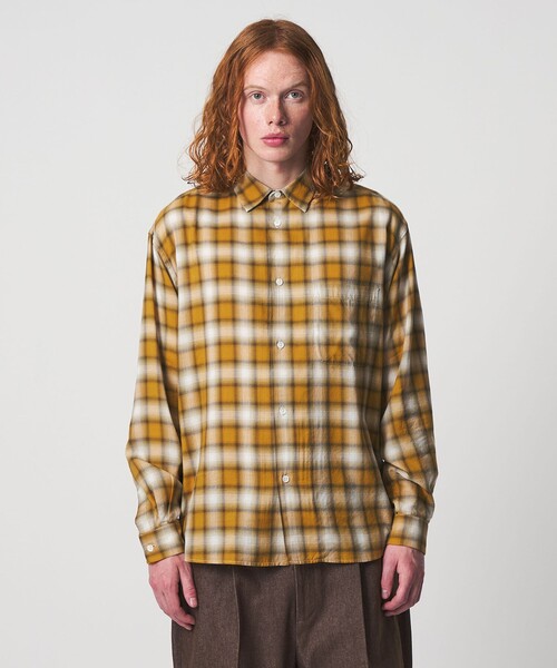 UNITED ARROWS & SONS（ユナイテッドアローズアンドサンズ）の「＜UNITED ARROWS & SONS＞ OMBRE CHECK REG SHIRT/シャツ（シャツ/ブラウス・メンズ・ブラック/マスタード・S/XL/M/L）」の7枚目の写真