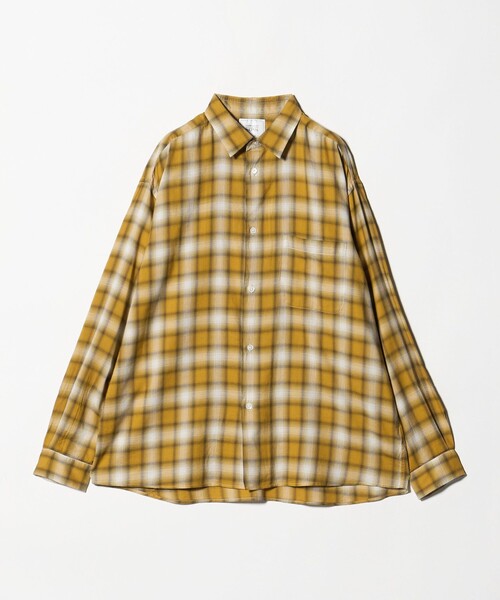UNITED ARROWS & SONS（ユナイテッドアローズアンドサンズ）の「＜UNITED ARROWS & SONS＞ OMBRE CHECK REG SHIRT/シャツ（シャツ/ブラウス・メンズ・ブラック/マスタード・S/XL/M/L）」の10枚目の写真