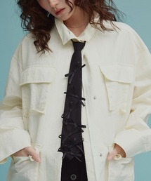 W:Huku（フーク）の「【W:Huku / ドライタッチツイル】リボン ジッパー ネクタイ / Dry-Touch Twill Ribbon Zipper Tie（ネクタイ）」