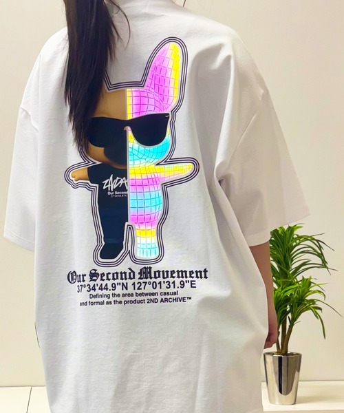 1111clothing(ワンフォークロージング)の「【2ND ARCHIVE】サングラスドッグ オーバーサイズ リフレクター 半袖Tシャツ / ビッグシルエット / ユニセックス(Tシャツ/カットソー・メンズ・ダークグリーン/ブラック/ホワイト/ライトカーキ・FREE)」の18枚目の写真