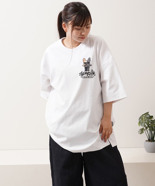 1111clothing(ワンフォークロージング)の「【2ND ARCHIVE】サングラスドッグ オーバーサイズ リフレクター 半袖Tシャツ / ビッグシルエット / ユニセックス(Tシャツ/カットソー・メンズ・ダークグリーン/ブラック/ホワイト/ライトカーキ・FREE)」の19枚目の写真