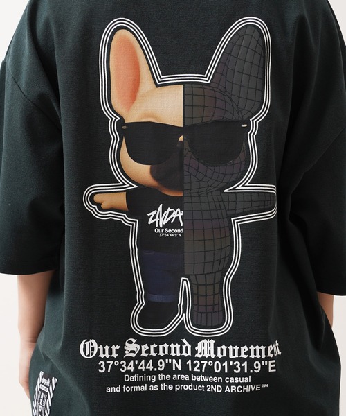 1111clothing(ワンフォークロージング)の「【2ND ARCHIVE】サングラスドッグ オーバーサイズ リフレクター 半袖Tシャツ / ビッグシルエット / ユニセックス(Tシャツ/カットソー・メンズ・ダークグリーン/ブラック/ホワイト/ライトカーキ・FREE)」の16枚目の写真