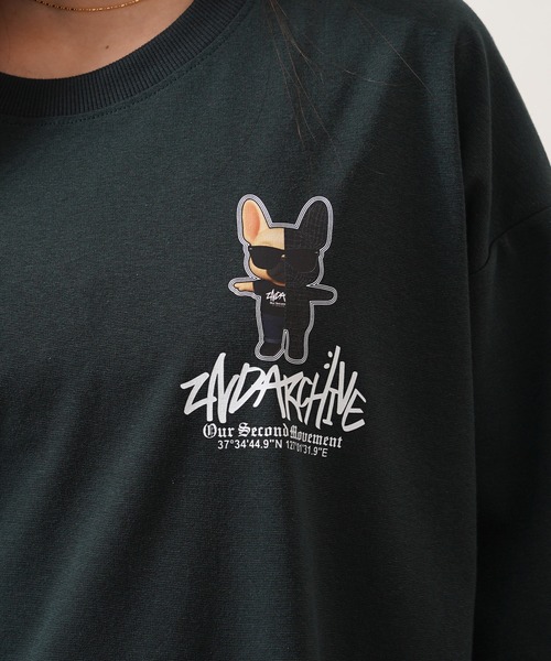 1111clothing(ワンフォークロージング)の「【2ND ARCHIVE】サングラスドッグ オーバーサイズ リフレクター 半袖Tシャツ / ビッグシルエット / ユニセックス(Tシャツ/カットソー・メンズ・ダークグリーン/ブラック/ホワイト/ライトカーキ・FREE)」の12枚目の写真