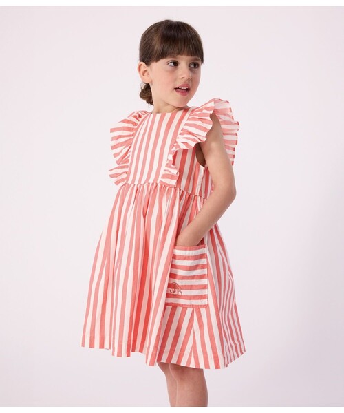 ストライプワンピース（ワンピース）｜PETIT BATEAU（プチバトー）の 