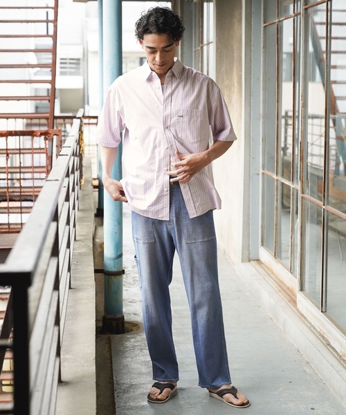 BAYFLOW（ベイフロー）の「［柔らかくて穿きやすい］メッシュデニムペインターパンツ【ストレッチ・ウエストイージー仕様】（デニムパンツ・メンズ・ダークブルー/ブルー・LARGE/MEDIUM）」の21枚目の写真